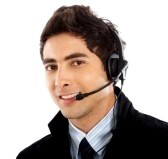 Smiling Customer Service Representative